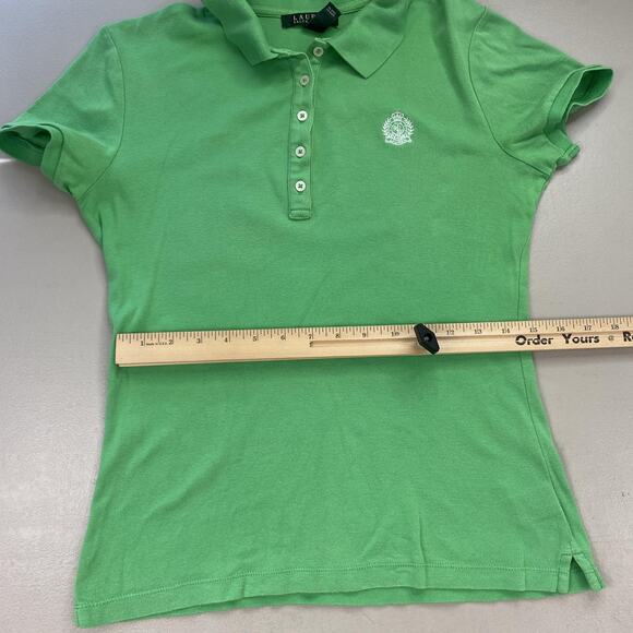 Ralph Lauren Polo Shirt Womens Small Kelly Green Crest Logo Old Money Preppy - Picture 6 of 9